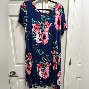 Women’s Floral Dress with Pockets